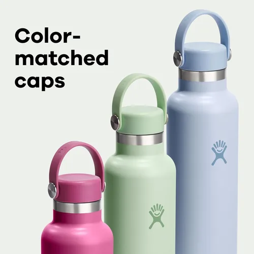 Miniatura 6 de Hydro Flask Botella de agua de acero inoxidable aislado, antiderrames, a prueba de fugas en gris abedul de 21 onzas