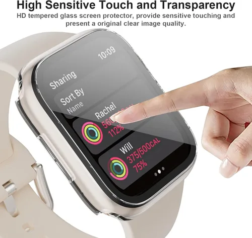 Miniatura 6 de Pack de 6 fundas para Apple Watch Series 11/10 de 42 mm con protector de pantalla de vidrio templado, BHARVEST Funda protectora de policarbonato