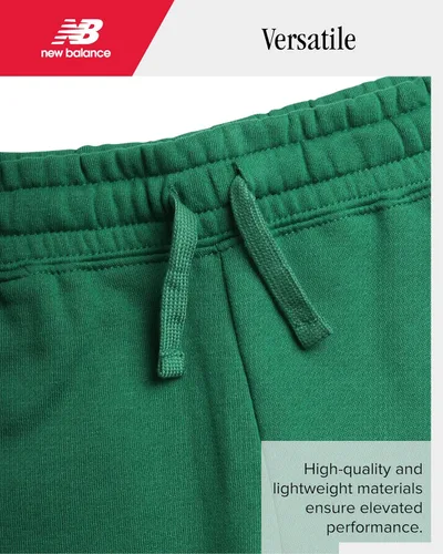 Miniatura 69 de New Balance Pantalones deportivos para niña, forro polar de mezcla de algodón suave con cordón y bolsillos (tallas 8-16)