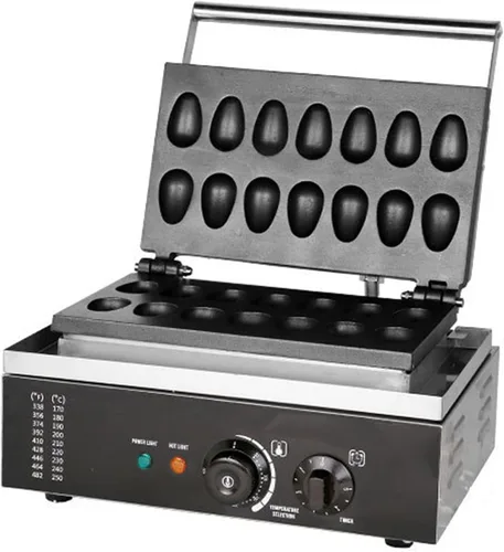 Miniatura 11 de Máquina de gofres comercial, máquina eléctrica antiadherente de 1550 W con revestimiento de teflón, horneador de gofres ajustable de 122-572 ℉