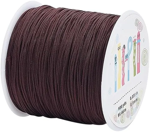 Miniatura 11 de PH PandaHall Cuerda de nailon de 100 yardas de 0.031 in, cordón de anudado chino de nailon Kumihimo hilo de macramé trenzado para sombra ciega, mini