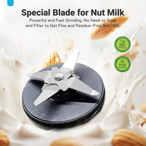 Miniatura 2 de Máquina para fabricar leche de nuez de 50.73oz: Máquina automática de leche de soja 12 en 1 con diseño desmontable, jugo casero, almendras, leches