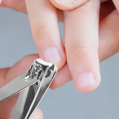 Miniatura 5 de Juego de cortaúñas de 120 piezas, cortaúñas planas de acero inoxidable, manicura, pedicura, resistente, plateado, pequeño, recortador, portátil, a