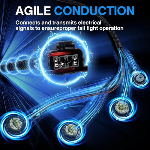 Miniatura 3 de Kit de Arnés de Cableado Directo de Luz Trasera del Lado Izquierdo del Conductor Compatible con Chevy Silverado 1500 1500HD 2500HD 3500 2003-2007