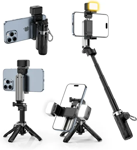 Miniatura 9 de CloudValley PocketFlex - Mini trípode con control de zoom, soporte de teléfono de bolsillo 3 en 1, para selfie, compatible con MagSafe, soporte