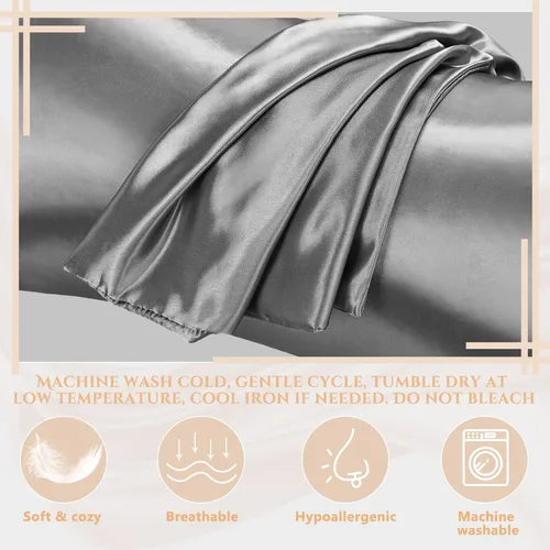 Miniatura 3 de Macarrie 30 fundas de almohada de seda tamaño Queen a granel de satén para cabello y piel, 20 x 30 pulgadas, fundas de almohada de seda de satén