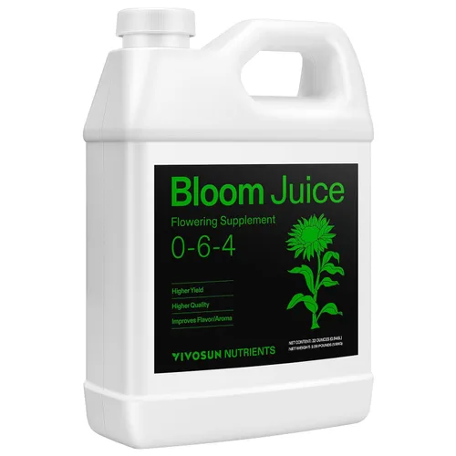 Miniatura 9 de VIVOSUN Bloom Juice (0-6-4), suplemento de floración fertilizante líquido para etapa de floración, alimento concentrado para plantas para todas