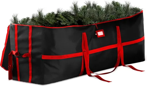 ZOBER - Bolsa de almacenamiento para árbol de Navidad con apertura extra ancha, se adapta a hasta 2,3 m. Árboles artificiales altos, desmontables,