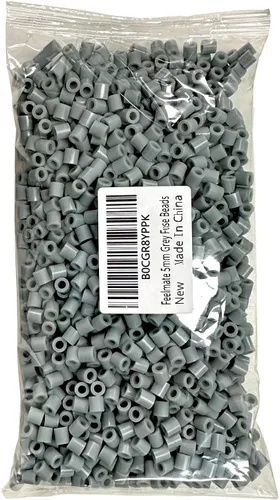 Miniatura 2 de Juego de cuentas de fusible, 2,000 piezas de 0.197 in, cuentas de hierro para planchar, fusión, juego de manualidades Gris