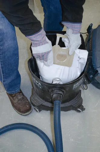 Miniatura 4 de Bosch VB140F - Paquete de 5 bolsas de filtro de vellón blanco de 14 galones para extractor de polvo VAC140
