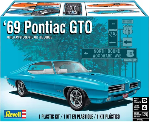 Miniatura 6 de Revell 14530 1969 Pontiac GTO Judge 1:24 Escala 63 piezas Nivel de habilidad 4 Modelo Kit de construcción de automóviles
