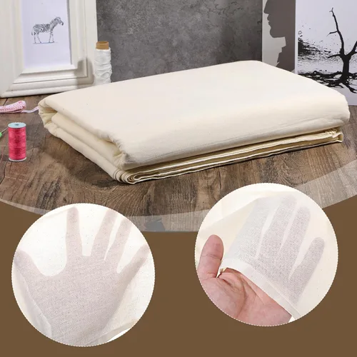 Miniatura 4 de The Yard Fabrics - Tela de muselina de algodón natural sin blanquear, tela de algodón de muselina para coser ropa, tela de tela, rollo