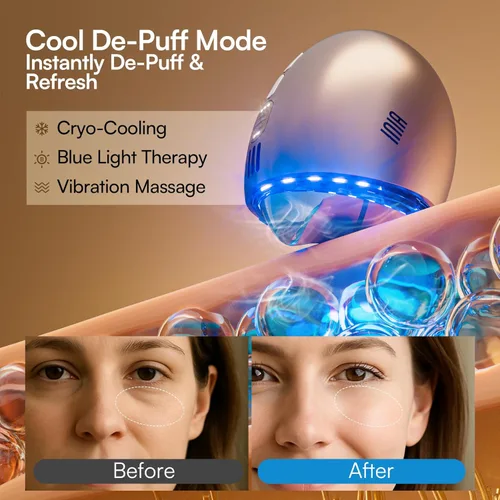 Miniatura 7 de INIA Terapia de luz roja 7 en 1 para cara y cuello Gua Sha Masajeador Facial Dispositivo con Modo Térmico y Cryo para Hinchazón y Reafirmación