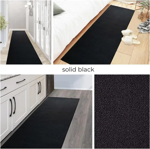 Miniatura 2 de Alfombra de pasillo extralarga de longitud personalizada antideslizante con pelo bajo absorbente, resistente a las manchas
