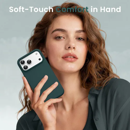 Miniatura 193 de GONEZ Funda de silicona para iPhone 15 Pro Max, compatible con Magsafe, protector de cámara + protector de pantalla, forro de microfibra suave