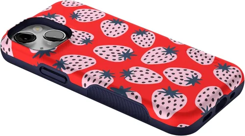 Miniatura 7 de Funda Casely para iPhone 13 Mini Eligiría Contigo Fresa Roja Compatible con MagSafe Diseño Protector Audaz Te elegiría Fresa Roja
