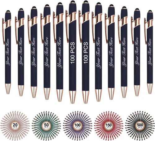 Miniatura 9 de Bolígrafos personalizados personalizados con nombre y texto a granel, 10 bolígrafos personalizados con grabado gratis, regalo para mujeres