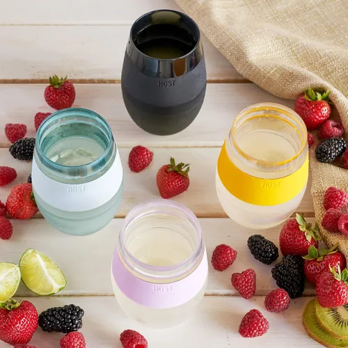 Miniatura 9 de HOST Vaso refrigerante para congelar vino, de plástico de doble pared, con aislamiento de doble pared, con gel de congelación, copas de vino