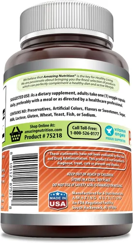Miniatura 3 de Amazing Formulas Psyllium Husk 750mg 360 cápsulas vegetales Suplemento Sin OMG Sin gluten Fabricado en Estados Unidos Adecuado