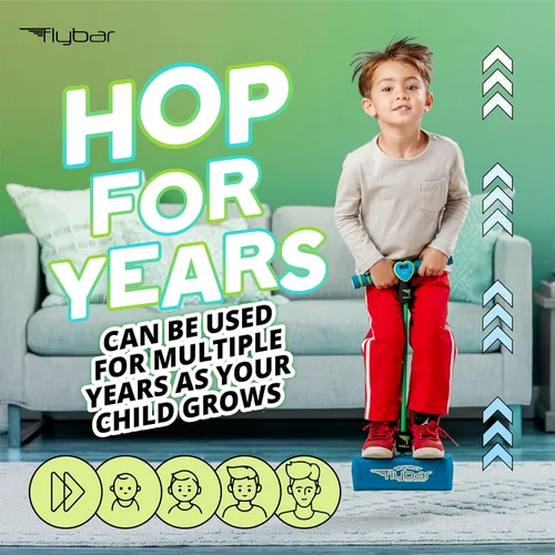 Miniatura 6 de Flybar My First Foam Pogo Jumper para niños, divertido y seguro Pogo Stick para niños pequeños, espuma duradera y puente elástico para edades de 3