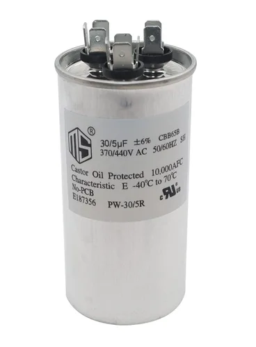 Miniatura 6 de METER STAR 70+5 MFD 70/5 uf 370V/440V AC Condensador redondo de doble carrera CBB65B para condensador recto frío/aire acondicionado condensador/AC