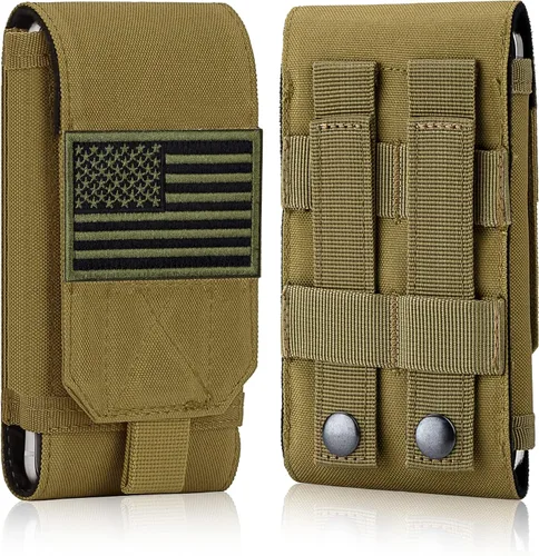 Miniatura 10 de Funda táctica Molle para teléfono, bolsa resistente con parche de bandera para iPhone 17 Pro Max/17 Pro/17/16 Pro Max/16 Plus/15 Pro Max/14 Pro