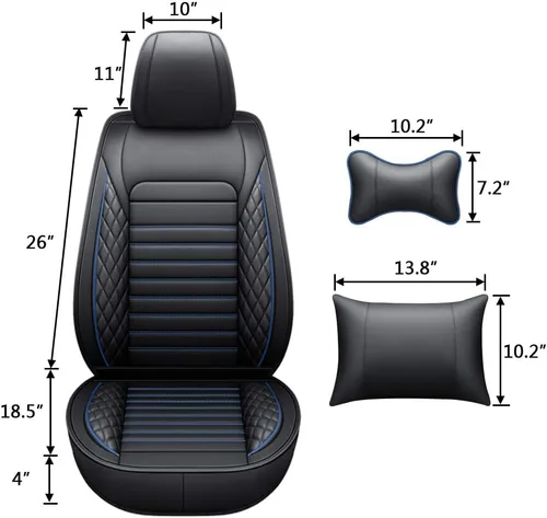 Miniatura 6 de otoez Juego completo de fundas universales para asientos de automóvil, 5 asientos, impermeables, compatibles con la mayoría de los vehículos, Honda