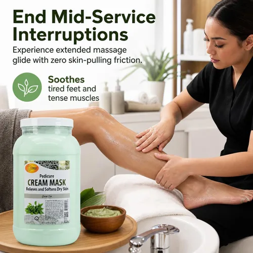 Miniatura 4 de SPA REDI Máscara de pedicura de té verde – Máscara de pie de ácido hialurónico y extracto de consuelda para talones agrietados y piel seca Sin