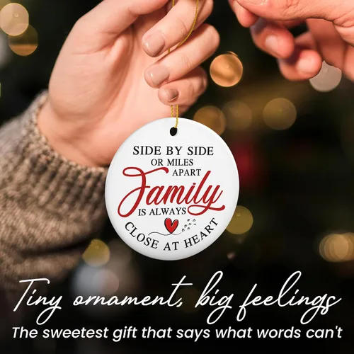 Miniatura 5 de TEEZWONDER Adornos familiares para mujeres y hombres, adornos de Navidad de cerámica 2025 para decoración de árboles, regalos de cumpleaños