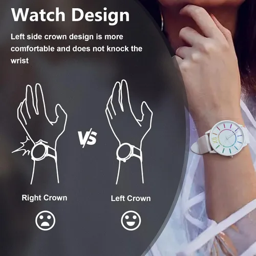 Miniatura 2 de Unisex Watch Fashion Analog Quartz Watches Silicone Bands Waterproof Wrist Watch Best Gift for Women Men
