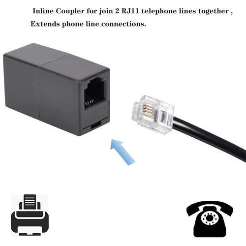 Miniatura 5 de LanSenSu Acoplador RJ11, acoplador recto en línea para teléfono, RJ11 6P4C, conector Keystone en línea hembra a hembra, adaptador de extensión