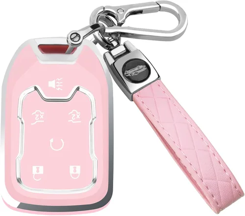 Miniatura 14 de XIYANG TRADE para funda de llavero GMC con llavero, funda de llave de TPU de protección completa compatible con GMC Chevy Silverado Suburban Tahoe