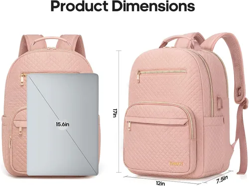 Miniatura 2 de mochila para laptop para mujer, Rosado, Casual