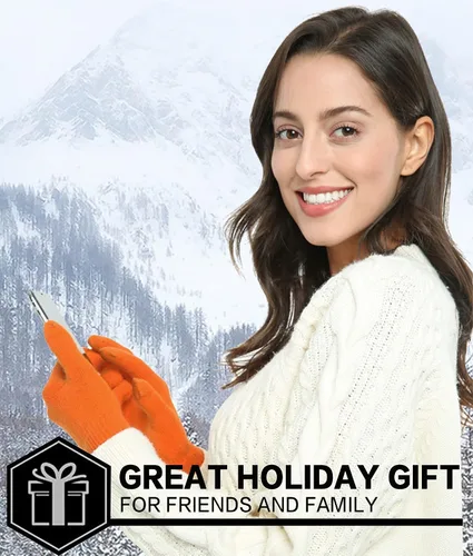 Miniatura 6 de FZ FANTASTIC ZONE Guantes mágicos de lana para mujer, con forro polar de punto cálido para mujer