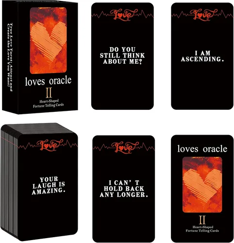 Han Yu Bowen (Segunda edición) Oracle Cards 56 Love Oracle Cards, Twin Flame Oracle Deck, Tarot para principiantes, fácil de barajar y transportar,