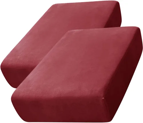 Miniatura 68 de CONRUSER Funda de cojín elástica de terciopelo suave, funda de cojín de felpa de terciopelo suave, funda de sofá, protector de muebles con parte