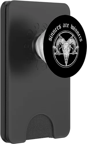 Miniatura 7 de Occult Baphomet Tarot Card Satanic Devil Sinners son los ganadores PopSockets agarre y soporte para teléfonos y tabletas, Negro
