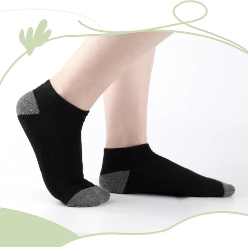 Miniatura 6 de Comfoex 10 pares de calcetines para niños de 4-6, 6-8, 8-10 años, calcetines deportivos de corte bajo para niños, calcetines cortos medio acolchados