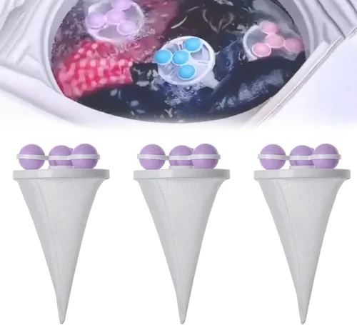 Miniatura 4 de Eliminación de malla flotante para filtrar el cabello, bolsa de malla de limpieza de filtro de cabello para lavadora, bolsa de red de filtro de 3