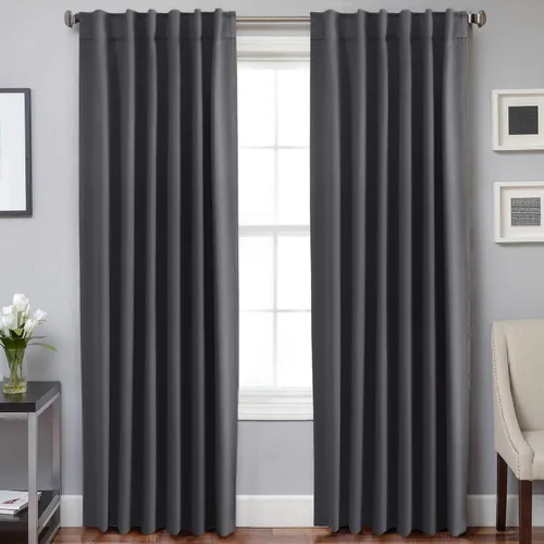 Miniatura 157 de H.VERSAILTEX Cortinas opacas con aislamiento térmico, paneles de tratamiento de ventana, cortinas opacas para oscurecer la habitación, cortinas Gris