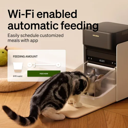 Miniatura 7 de PETLIBRO Alimentador automático RFID para gatos, comidas personalizadas activadas con etiqueta de collar, dispensador de comida programable Wi-Fi 5G