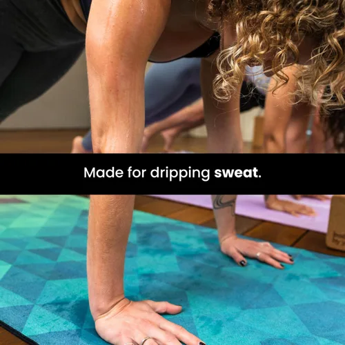 Miniatura 8 de Toalla de yoga con agarre de yoga, toalla antideslizante para esterilla de yoga caliente con bolsillos en las esquinas, agarre antideslizante