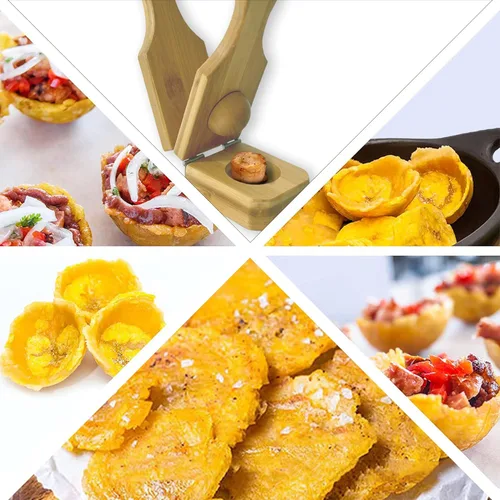 Miniatura 5 de Prensa de Plátano para Tostones - Auténtico Sabor Caribeño, 2-en-1 para Tostones y Copas de Plátano, Perfecto para Tostones y Plátanos Rellenos