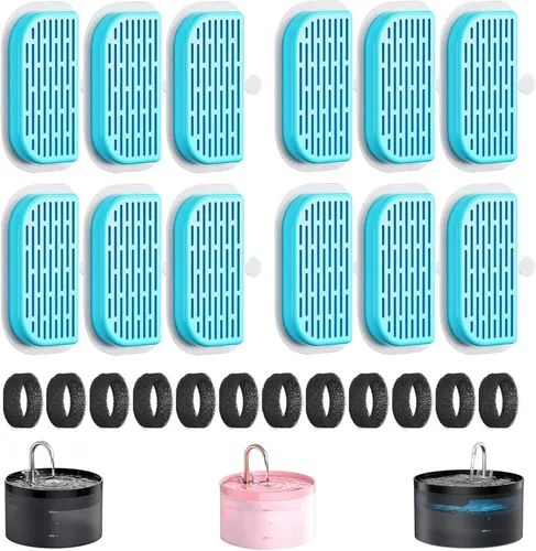 Miniatura 12 de Fuente de agua para gatos: fuentes de cuenco para perros, dispensador automático para mascotas, cuencos para beber para perros para interiores