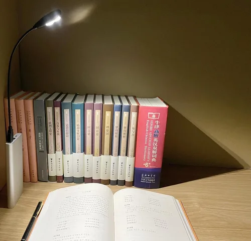Miniatura 6 de Lámpara de lectura LED USB con ajuste regulable de 2 brillos y cuello de ganso flexible, para teclado de computadora portátil, banco de energía Negro