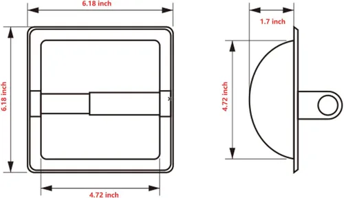 Miniatura 5 de POKIM Soporte de papel higiénico empotrado, soporte de rollo de papel higiénico de pared de acero inoxidable para diseño de inserto de baño