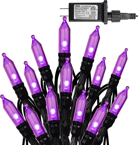 Miniatura 8 de Dazzle Bright 200 mini luces LED de Navidad, 65 pies, conectables, impermeables, 8 modos de luces de hadas para interiores y exteriores, patio
