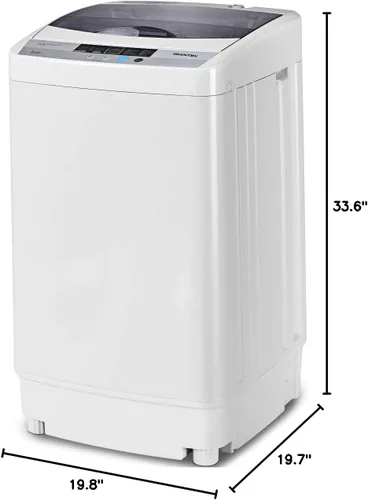 Miniatura 9 de Giantex Lavadora completamente automática, portátil, compacta, de 1.34 pies cúbicos, lavadora giratoria con bomba de drenaje, 10 programas, 8