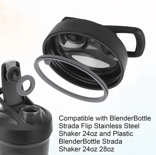 Miniatura 4 de 8 piezas de repuesto de junta de tapa para botella de licuadora, Strada Flip Shaker Cup Water Bottle Parts Accesorios, anillo de sello de silicona