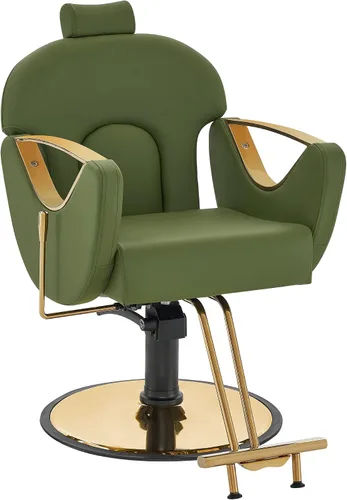 Miniatura 11 de BarberPub Silla de peluquero clásica de lujo Bomba hidráulica Recline Beauty Spa Styling Salon para equipo de estilista 9578 (negro)